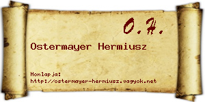 Ostermayer Hermiusz névjegykártya
